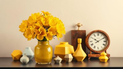 Aksesori dekorasi dengan KUNING TUA Aksesori dekorasi dengan KUNING TUA